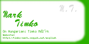 mark timko business card